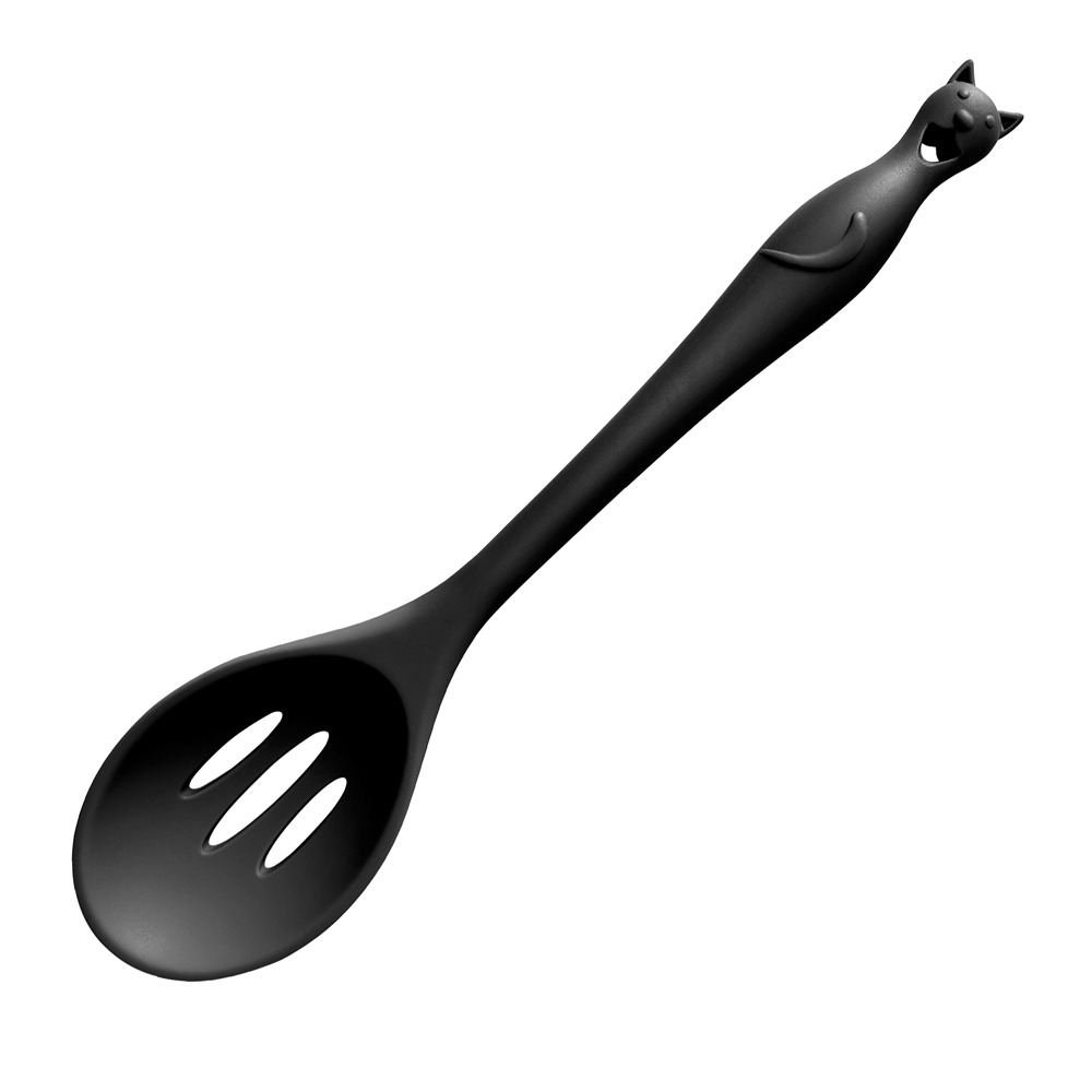 Alchemy - Cat's Kitchen Slotted Löffel - Schwarz/Weiß